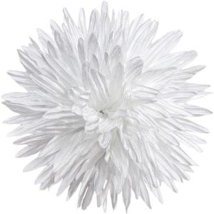 image:imageDtja 4 Large Daisy Fabric Flower Brooch for Women Girls Dainty Lightweight Colorful PomPom Fluffy Floral Brooches Lapel Hair Clip Hat Bag Pins Elegant Wedding Cocktail Birthday Party Dress Accessories JewelryWhite