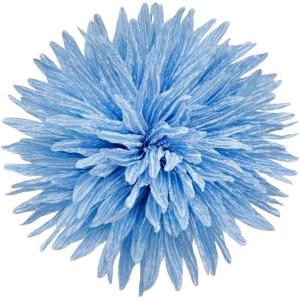 image:imageDtja 4 Large Daisy Fabric Flower Brooch for Women Girls Dainty Lightweight Colorful PomPom Fluffy Floral Brooches Lapel Hair Clip Hat Bag Pins Elegant Wedding Cocktail Birthday Party Dress Accessories JewelryBlue