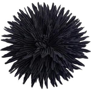 image:imageDtja 4 Large Daisy Fabric Flower Brooch for Women Girls Dainty Lightweight Colorful PomPom Fluffy Floral Brooches Lapel Hair Clip Hat Bag Pins Elegant Wedding Cocktail Birthday Party Dress Accessories JewelryBlack