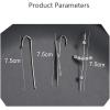 image:image1 PC of Ear Wrap Crawler Hook Earrings for Women Girls Minimalist Dainty CZ Crystal Bar Piercing Ear Cuff Stud Safety Pin Dainty Unique Earring Fashion Jewelry Party BFF Gifts Curved CZ