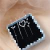 image:image1 PC of Ear Wrap Crawler Hook Earrings for Women Girls Minimalist Dainty CZ Crystal Bar Piercing Ear Cuff Stud Safety Pin Dainty Unique Earring Fashion Jewelry Party BFF Gifts Curved CZ