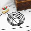 image:image4 Pairs Minimalist Big Hoop Earrings Set for Women Girls Stainless Steel Hypoallergenic Geometric Big Large Huggie Hoops Dangle Loop Earring Fashion Punk Jewelry Sensitive Ears 3456mm Black