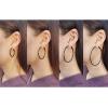 image:image4 Pairs Minimalist Big Hoop Earrings Set for Women Girls Stainless Steel Hypoallergenic Geometric Big Large Huggie Hoops Dangle Loop Earring Fashion Punk Jewelry Sensitive Ears 3456mm Black
