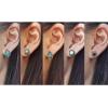 image:image5 Pairs Boho Small Stud Earrings Set for Women Girls Vintage Imitation Turquoise Blue Teardrop Flower Studs Cartilage Tragus Post Trendy Dainty Bohemian Jewelry Birthday Party Gifts Best Friend