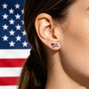 image:imageDainty American Flag Stud Earrings for Women Unisex Stainless Steel Post Pin USA Patriotic 4th of July Independence Day Tiny Cute Studs Earring Hypoallergenic Anniversary Holiday Decoration Jewelry