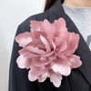 image:imageDtja Large Fabric Rose Flower Brooch Pin for Women Fashion Sequined Satin Peony Camellia Flowers Corsage Brooches Pins for Wedding Party Dance Banquet Dress Suit Clothes Accessories Jewelry 160mm63inPink