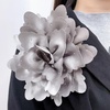 image:imageDtja Large Fabric Rose Flower Brooch Pin for Women Fashion Sequined Satin Peony Camellia Flowers Corsage Brooches Pins for Wedding Party Dance Banquet Dress Suit Clothes Accessories Jewelry 160mm63inGrey