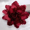 image:imageDtja Large Fabric Rose Flower Brooch Pin for Women Fashion Sequined Satin Peony Camellia Flowers Corsage Brooches Pins for Wedding Party Dance Banquet Dress Suit Clothes Accessories Jewelry 160mm63inWine Red