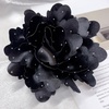 image:imageDtja Large Fabric Rose Flower Brooch Pin for Women Fashion Sequined Satin Peony Camellia Flowers Corsage Brooches Pins for Wedding Party Dance Banquet Dress Suit Clothes Accessories Jewelry 160mm63inBlack