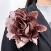 image:imageDtja Large Fabric Rose Flower Brooch Pin for Women Fashion Sequined Satin Peony Camellia Flowers Corsage Brooches Pins for Wedding Party Dance Banquet Dress Suit Clothes Accessories Jewelry 160mm63inBronzing