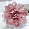 image:imageDtja Large Fabric Rose Flower Brooch Pin for Women Fashion Sequined Satin Peony Camellia Flowers Corsage Brooches Pins for Wedding Party Dance Banquet Dress Suit Clothes Accessories Jewelry 160mm63inPink