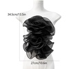image:imageHandmade Layer Large Organza Rose Flower Brooch amp Applique for Women Ladies  135 x 106 Fabric Floral Brooches Lapel Pin for Her Elegant Wedding Party Banquet Dress Suit AccessoriesBlack