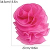 image:imageHandmade Layer Large Organza Rose Flower Brooch amp Applique for Women Ladies  135 x 106 Fabric Floral Brooches Lapel Pin for Her Elegant Wedding Party Banquet Dress Suit AccessoriesDeep Pink