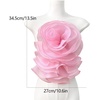 image:imageHandmade Layer Large Organza Rose Flower Brooch amp Applique for Women Ladies  135 x 106 Fabric Floral Brooches Lapel Pin for Her Elegant Wedding Party Banquet Dress Suit AccessoriesPink