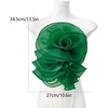image:imageHandmade Layer Large Organza Rose Flower Brooch amp Applique for Women Ladies  135 x 106 Fabric Floral Brooches Lapel Pin for Her Elegant Wedding Party Banquet Dress Suit AccessoriesGreen