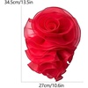 image:imageHandmade Layer Large Organza Rose Flower Brooch amp Applique for Women Ladies  135 x 106 Fabric Floral Brooches Lapel Pin for Her Elegant Wedding Party Banquet Dress Suit AccessoriesRed