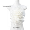 image:imageHandmade Layer Large Organza Rose Flower Brooch amp Applique for Women Ladies  135 x 106 Fabric Floral Brooches Lapel Pin for Her Elegant Wedding Party Banquet Dress Suit AccessoriesWhite