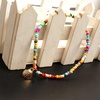 image:image2 PCS Gold Seashell Beaded Anklet Set for Women Girls Cute Conch Layered Elastic Foot Chain Bracelet Bohemian Colorful Seeds Handmade Nickel Free Seabeach Vacation Y2K Jewelry