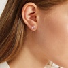 image:image18g Crystal Bowknot Stud Earrings for Women 925 Sterling Silver Post Pin Cute Butterfly Bow 4mm Ball Back Cartilage Tragus Screw Post Dainty Birthday Wedding JewelryPink CZ