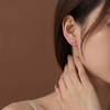 image:image18g Crystal Bowknot Stud Earrings for Women 925 Sterling Silver Post Pin Cute Butterfly Bow 4mm Ball Back Cartilage Tragus Screw Post Dainty Birthday Wedding JewelryPink CZ