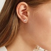 image:image18g Crystal Bowknot Stud Earrings for Women 925 Sterling Silver Post Pin Cute Butterfly Bow 4mm Ball Back Cartilage Tragus Screw Post Dainty Birthday Wedding JewelryClear CZ