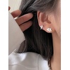 image:imageCute Black Star Cloud Earrings for Women Girls 925 Sterling Silver Hypoallergenic Asymmetrical Enamel Small Evil Eye Weather Stud Cartilage Fashion Punk Halloween Birthday Christmas Jewelry Gifts