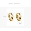 image:imageGold Lightning Bolt Earrings Small Hoop 925 Sterling Silver Earring for Women Girls Tiny Huggie Hoops Cartilage Hypoallergenic Fashion Punk Jewelry 75mm