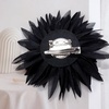 image:image47in Fabric Dahlia Flower Brooch for Women Elegant Large Rose Sorority Paraphernalia Brooches Pins Wedding Party Events Corsage Accessories JewelryBlack