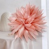 image:image47in Fabric Dahlia Flower Brooch for Women Elegant Large Rose Sorority Paraphernalia Brooches Pins Wedding Party Events Corsage Accessories JewelryPinkishorange