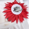 image:image47in Fabric Dahlia Flower Brooch for Women Elegant Large Rose Sorority Paraphernalia Brooches Pins Wedding Party Events Corsage Accessories JewelryRed