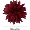 image:image47in Fabric Dahlia Flower Brooch for Women Elegant Large Rose Sorority Paraphernalia Brooches Pins Wedding Party Events Corsage Accessories JewelryWine Red