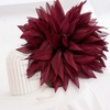 image:image47in Fabric Dahlia Flower Brooch for Women Elegant Large Rose Sorority Paraphernalia Brooches Pins Wedding Party Events Corsage Accessories JewelryWine Red