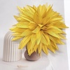 image:image47in Fabric Dahlia Flower Brooch for Women Elegant Large Rose Sorority Paraphernalia Brooches Pins Wedding Party Events Corsage Accessories JewelryYellow