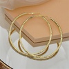 image:imageLarge Rhinestone Hoop Earrings for Women Girls Hypoallergenic Extra Big 80mm Huggie CZ Hoops Dangle Drop Earring Fashion Chic Party Jewelry Gifts 3 inchGoldToned