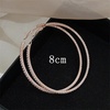 image:imageLarge Rhinestone Hoop Earrings for Women Girls Hypoallergenic Extra Big 80mm Huggie CZ Hoops Dangle Drop Earring Fashion Chic Party Jewelry Gifts 3 inchRoseGoldToned