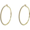 image:imageLarge Rhinestone Hoop Earrings for Women Girls Hypoallergenic Extra Big 80mm Huggie CZ Hoops Dangle Drop Earring Fashion Chic Party Jewelry Gifts 3 inchGoldToned