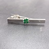 image:imageDtja Clover Leaf Tie Clip Tie Bar for Men GoldSilver Tone Fashion Shamrock Flower Necktie Suit Shirt Tuxeto Formal Wear Brooch Luck Dress Accessories Birthday Wedding StPatricks Day Party Jewelry GiftGreen