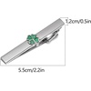 image:imageDtja Clover Leaf Tie Clip Tie Bar for Men GoldSilver Tone Fashion Shamrock Flower Necktie Suit Shirt Tuxeto Formal Wear Brooch Luck Dress Accessories Birthday Wedding StPatricks Day Party Jewelry GiftGreen