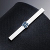 image:imageDtja Clover Leaf Tie Clip Tie Bar for Men GoldSilver Tone Fashion Shamrock Flower Necktie Suit Shirt Tuxeto Formal Wear Brooch Luck Dress Accessories Birthday Wedding StPatricks Day Party Jewelry GiftBlue