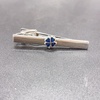image:imageDtja Clover Leaf Tie Clip Tie Bar for Men GoldSilver Tone Fashion Shamrock Flower Necktie Suit Shirt Tuxeto Formal Wear Brooch Luck Dress Accessories Birthday Wedding StPatricks Day Party Jewelry GiftBlue