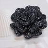image:imageRhinestone Camellia Flower Brooch Pin for Women Ladies Unisex Fashion Crystal Rose Clover Floral Brooches Lapel Pins Dainty Dress Accessories Jewelry Gift Boutonniere Corsage Wedding Holiday Party 70mmBlack Grey
