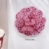 image:imageRhinestone Camellia Flower Brooch Pin for Women Ladies Unisex Fashion Crystal Rose Clover Floral Brooches Lapel Pins Dainty Dress Accessories Jewelry Gift Boutonniere Corsage Wedding Holiday Party 70mmPink