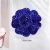 image:imageRhinestone Camellia Flower Brooch Pin for Women Ladies Unisex Fashion Crystal Rose Clover Floral Brooches Lapel Pins Dainty Dress Accessories Jewelry Gift Boutonniere Corsage Wedding Holiday Party 70mmRoyal Blue