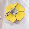image:imageRhinestone Camellia Flower Brooch Pin for Women Ladies Unisex Fashion Crystal Rose Clover Floral Brooches Lapel Pins Dainty Dress Accessories Jewelry Gift Boutonniere Corsage Wedding Holiday Party 70mmGold