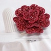 image:imageRhinestone Camellia Flower Brooch Pin for Women Ladies Unisex Fashion Crystal Rose Clover Floral Brooches Lapel Pins Dainty Dress Accessories Jewelry Gift Boutonniere Corsage Wedding Holiday Party 70mmRed