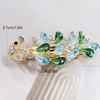 image:imageRhinestone Peacock Hair Barrette for Women Gold Tone AB Crystal Colored Bird Feather Hair Clip Hair Clamp for Halfup Style Hair Accessories Decorative Spring Clip for Birthday Wedding Prom RedBlue