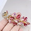 image:imageRhinestone Peacock Hair Barrette for Women Gold Tone AB Crystal Colored Bird Feather Hair Clip Hair Clamp for Halfup Style Hair Accessories Decorative Spring Clip for Birthday Wedding Prom RedRed