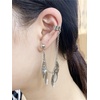 image:imageVintage Tassel Leaf Ear Cuff Crawler Climber Earrings for Women Girls Silvery Cartilage Small Hoop Wrap Vine Clip on Leaves Chain Drop Dangle Fashion Punk Jewelry 1 Piece