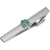image:imageDtja Clover Leaf Tie Clip Tie Bar for Men GoldSilver Tone Fashion Shamrock Flower Necktie Suit Shirt Tuxeto Formal Wear Brooch Luck Dress Accessories Birthday Wedding StPatricks Day Party Jewelry GiftGreen