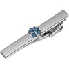 image:imageDtja Clover Leaf Tie Clip Tie Bar for Men GoldSilver Tone Fashion Shamrock Flower Necktie Suit Shirt Tuxeto Formal Wear Brooch Luck Dress Accessories Birthday Wedding StPatricks Day Party Jewelry GiftBlue